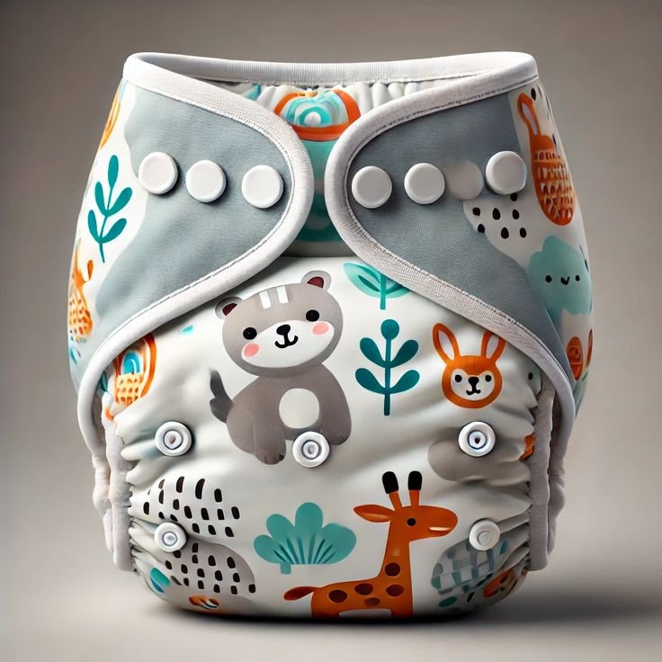 Eco-friendly baby diaper made from biodegradable materials for sensitive skin