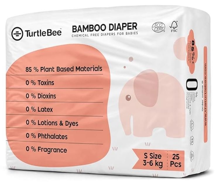 Turtlebee organic bamboo baby diapers