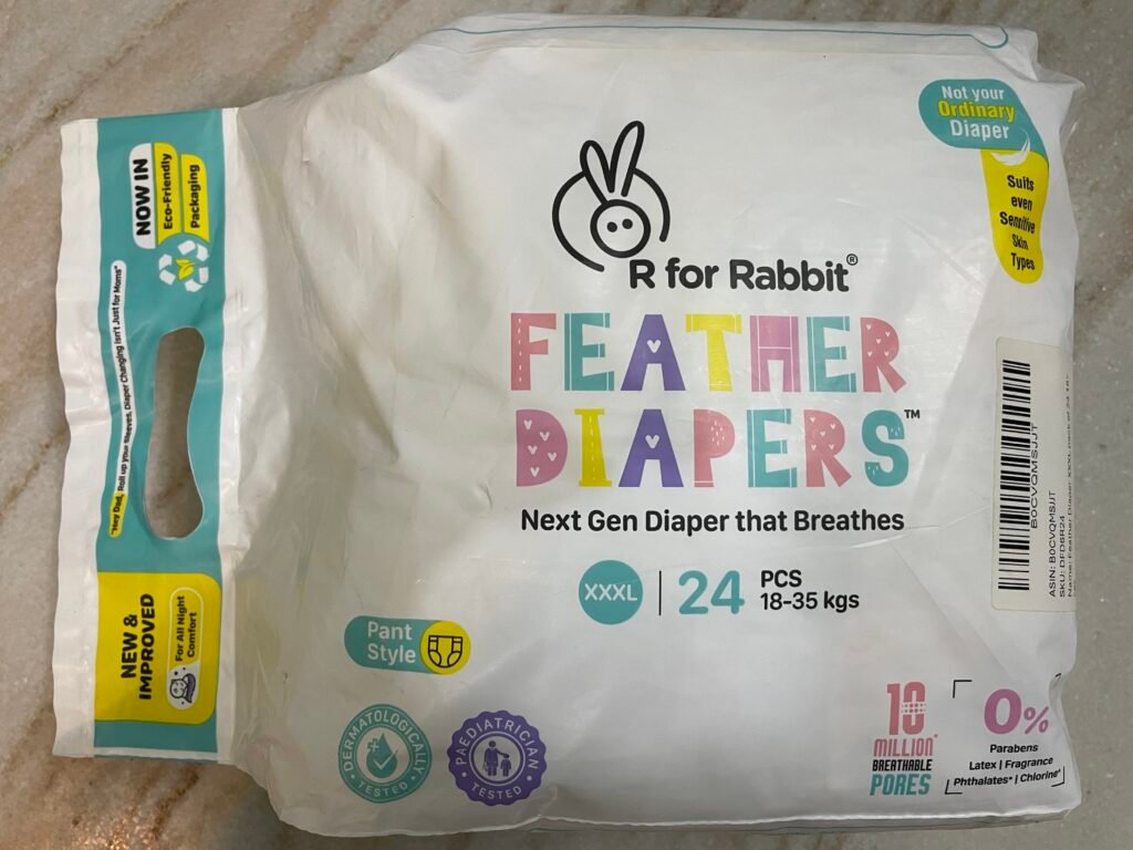 Real XXL vs XXXL diaper size comparison showing actual fit and thickness during regular daily use
